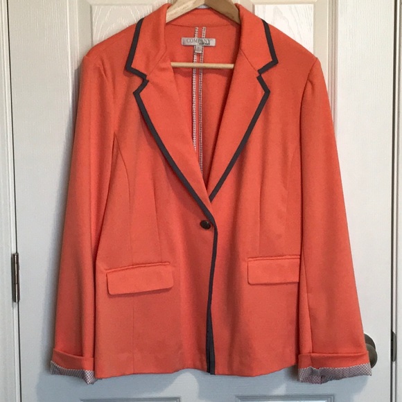 Ellen Tracy Jackets & Blazers - Coral and Gray Ellen Tracy Blazer